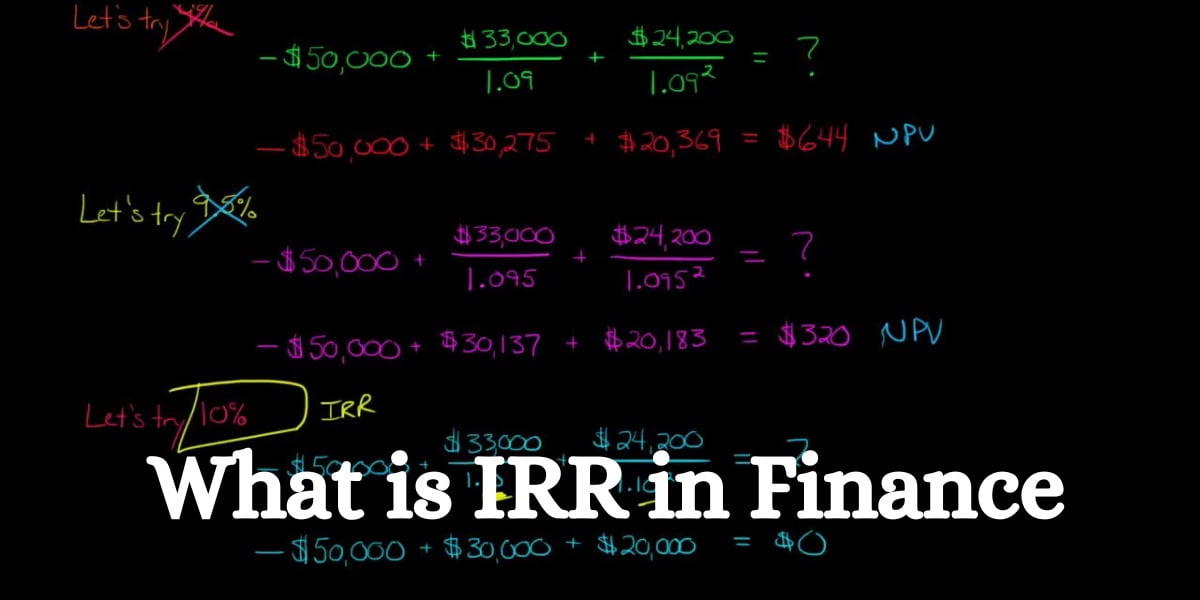 What is IRR in Finance