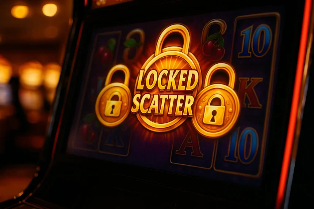 What are locked scatter wins in slots